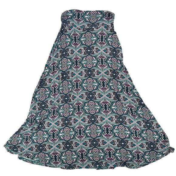 Renee C  Womens Blue Multi Paisley Print Comfort Stretch Waist Size M - Picture 1 of 8